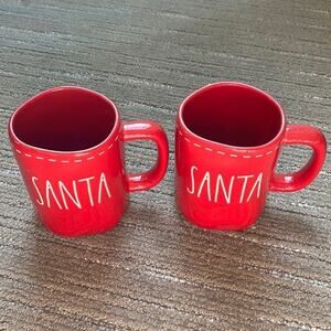Rae Dunn Santa Mug Set of 2